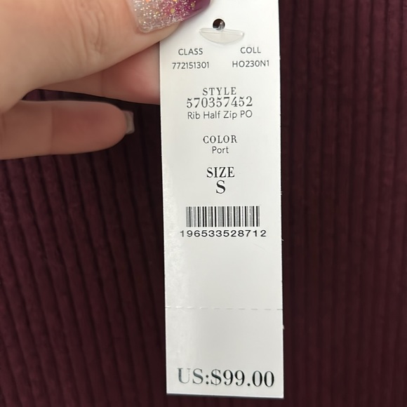 NWT White House Black Market half zip pullover - Picture 6 of 9